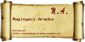 Maginyecz Aranka névjegykártya